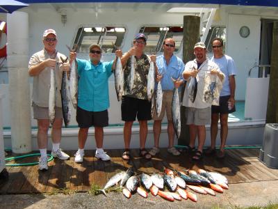 A Ft. Lauderdale drift fishing trip comes back in with a boat load of fish