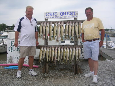 Lake Erie walleye fishing in July, 2008