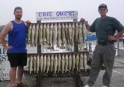 Erie Quest Charters offers Lake Erie sport fishing for walleye,smallmouth, and perch