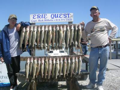 Walleye charters on Lake Erie with Erie Quest