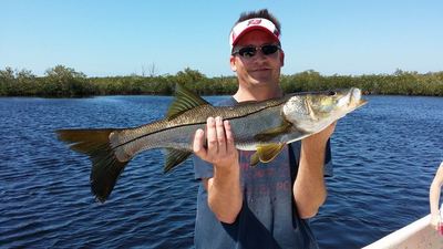 John Krause with his first ever snook at 3o inches