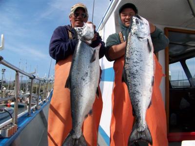 Gary Christensen and Darrin Seiji with big fish