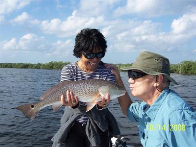 Sometimes even redfish need a kiss!