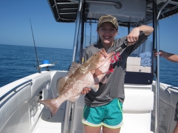 25-inch red grouper on pinfish