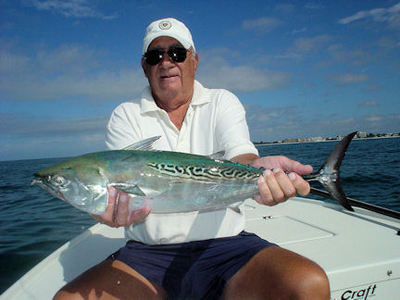 Bob Kahlor, from SC, caught and released this nice albie on a topwater plug while fishing with Capt. Rick Grassett
