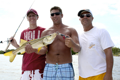 Decent snook caught on a morning trip with Capt. Woody Gore