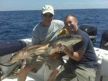 Ed Tarka and Ed Jr. with a couple of Cobia's