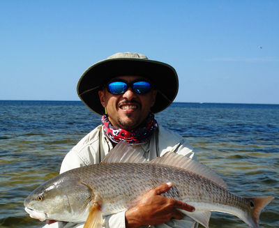 a huge Redfish caught off of Pine Island.