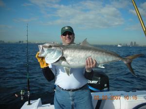 Mike Demore with a heavy Amberjack.
