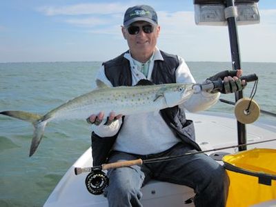 Frank Zaffino, from Rochester, NY, caught and released this big Spanish mackerel on an Ultra Hair Clouser fly while fishing Sarasota Bay with Capt. Rick Grassett.