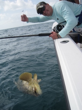 Tyler Holsinger releases 200-lb. golith grouper