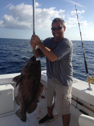 Nice warsaw grouper caught bottom dropping at a shipwreck