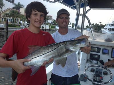 Nice snook just captured fishing the Intracoastal waterway