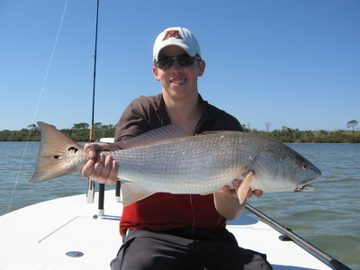 Kyle with a sweet lagoon redfish