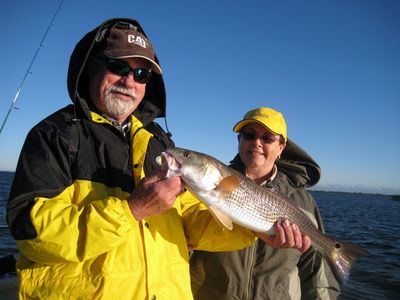 Bruce & Marg From Canada With A Nice Redfish!