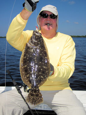 Jack McCulloch Gasparilla Sound CAL shad flounder caught with Capt. Rick Grassett.