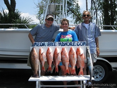 Another great day of fishing aboard the Mega-Bite