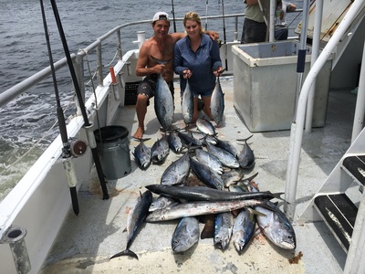 Great catch of bonitos and kingfish on our drift fishing trips