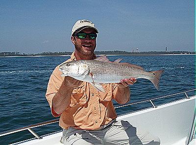 Mark caught this slot Red while bounching a jig off the bottom in Pensacola Pass