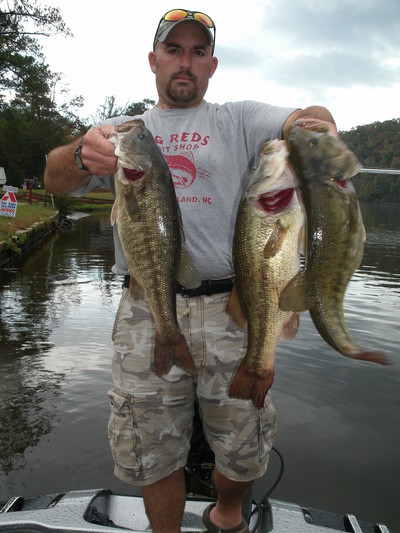 Two spots close to 5 pounds each and a 6 pound largemouth