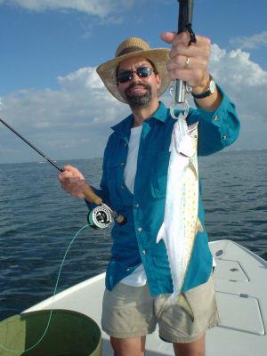 Steve Koerner, from CO, caught this nice Spanish mackerel on an Ultra Hair Clouser fly while fishing the coastal gulf off Lido Key with Capt. Rick Grassett.
