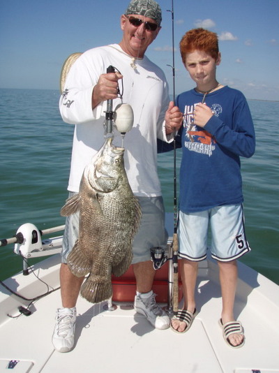 Vic and Shane and a 12 pound Tripletail caught in Flamingo