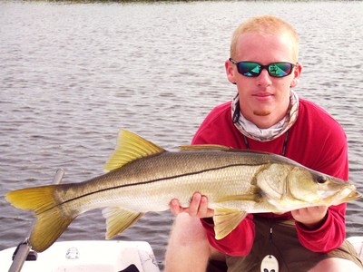 Nathan caught this snook on a zoom jerk bait 31