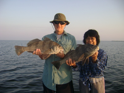 Ron and Betty with a pair of black drum