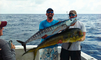 Nice dolphin and wahoo catch on our sportfish charter