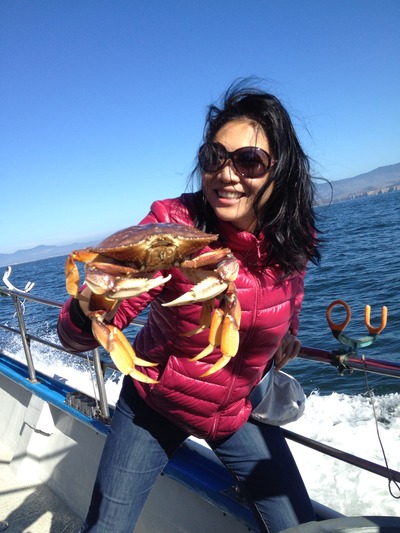 Lili and the crab!