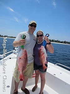 Kevin & Brianne had fun hooking up these tasty red snppers!