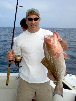 29 inch, 14 lb. red grouper--offshore, Bonita Beach, SW FL