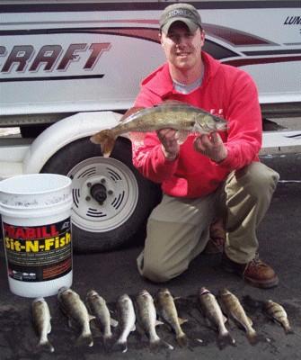 Here\'s another fine catch of early season walleyes - and some fine eating too!