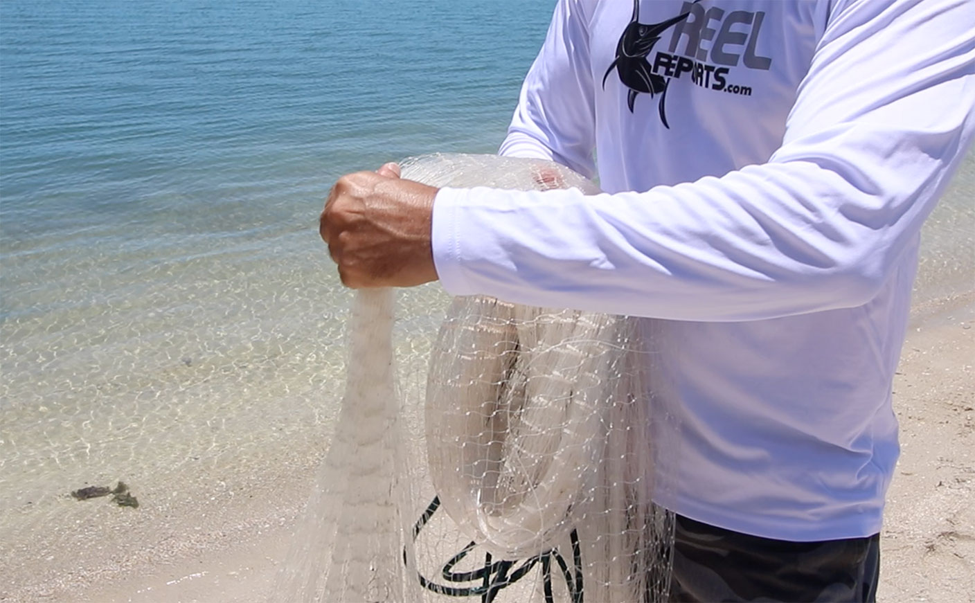 How to Throw 8', 10' and 12' Cast Nets **Easiest Way No Teeth