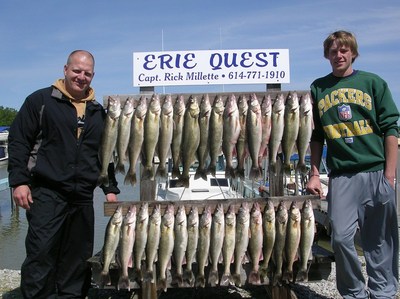 Lake Erie walleye fishing with Erie Quest Charters