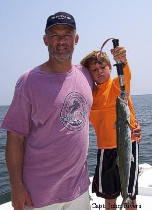 Charles and his son had fun catching this big Spanish Mackerel