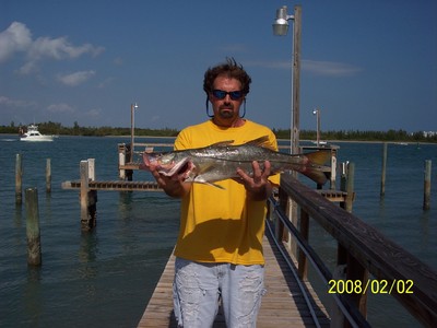 Bobby Ewald with a nice keeper snook.