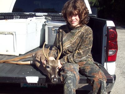 Savannah Ward with her deer.