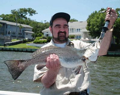 Nino Trotti's 5+ pounder yanked from under a dock