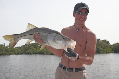 Adam S. with one of several large snook