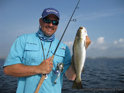 Capt. John show's off a nice trout