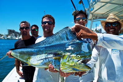 Aug 8th Frank Gialketsis from Huntington Beach, CA with a 45 lbs Dorado aboard Cabolero