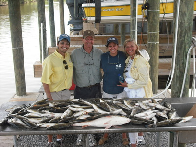 Jay and family showing off with their Mother's Day catch