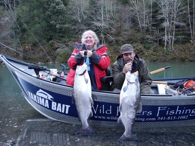 Some of the nice king salmon we caught in November on the Chetco River.