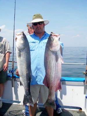 David Blondowski with 2 of his 4 keepers