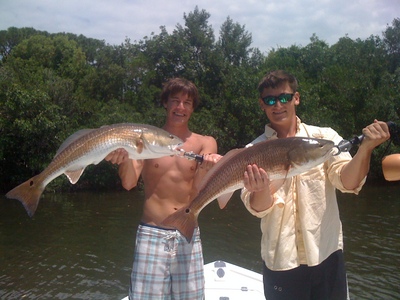 A pair of overslot redfish