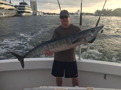 Big wahoo caught high speed trolling offshore Ft Lauderdale