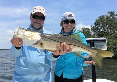 Jenny Nichols, from Stuart, FL, had good action catching and releasing a 30