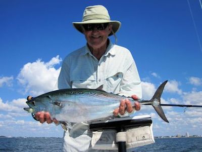 John Garcia's Sarasota fly false albacore caught and released with Capt. Rick Grassett