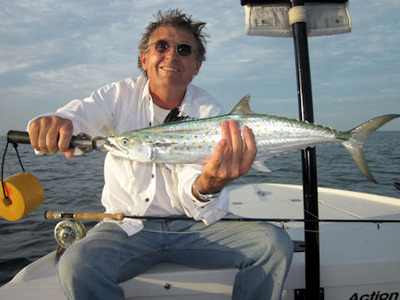 John Green Sarasota fly popper Spanish mackerel caught and released with Capt. Rick Grassett